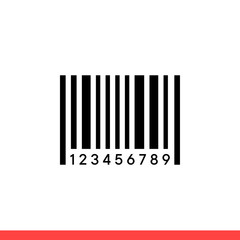 Barcode vector icon, label symbol. Simple, flat design for web or mobile app