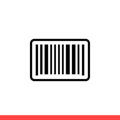 Barcode vector icon, label symbol. Simple, flat design for web or mobile app