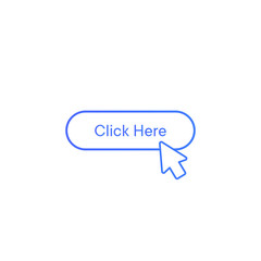 Click here vector icon, point button symbol. Simple, flat design for web or mobile app