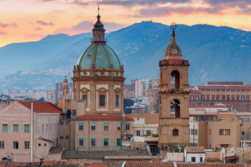 Palermo at sunset.