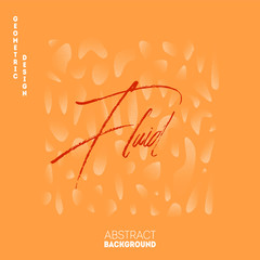 Fototapeta premium Vector template decorated with fluid liquid shapes. Modern abstract background with grain texture.