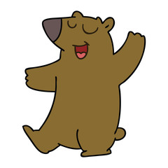 quirky hand drawn cartoon bear