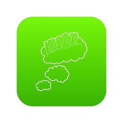 Vape clouds icon in outline style isolated on white background