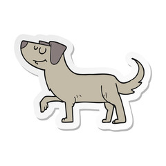 sticker of a cartoon dog