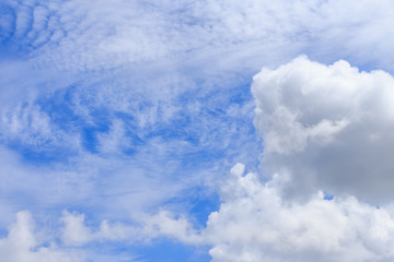 Blue sky background and white clouds in sunny day