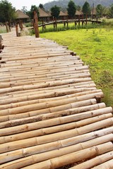 Bridge over a cannal in countryside , Thailand