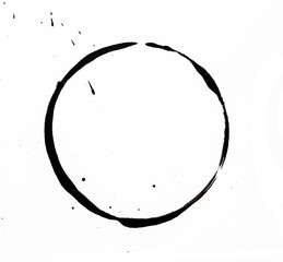 Coffee Cup Stain On White Background