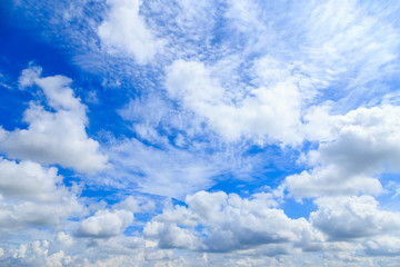 Blue sky background and white clouds in sunny day