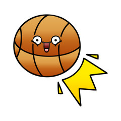 gradient shaded cartoon basketball