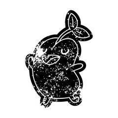 grunge icon kawaii cute sprouting bean