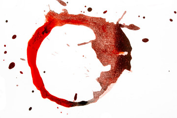 Coffee Cup Stain On White Background