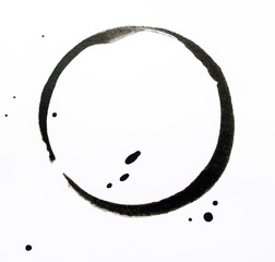 Coffee Cup Stain On White Background