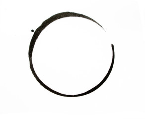 Coffee Cup Stain On White Background