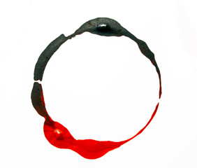 Coffee Cup Stain On White Background