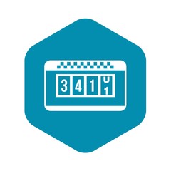 Taximeter icon in simple style isolated on white background