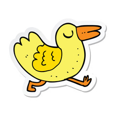 sticker of a cartoon bird