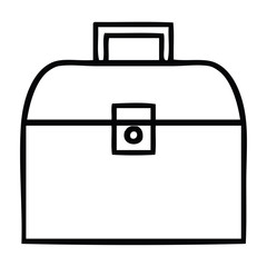 line drawing cartoon metal case