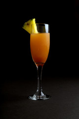 Cocktails on black background