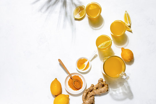 Turmeric Detox Summer Drink, View From Above