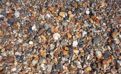 pebble on beach for background 