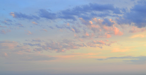 Afterglow skies in Summer background