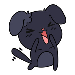cartoon of cute kawaii dog