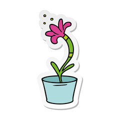 sticker cartoon doodle of a house plant