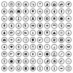 100 spring holidays icons set in simple style for any design vector illustration