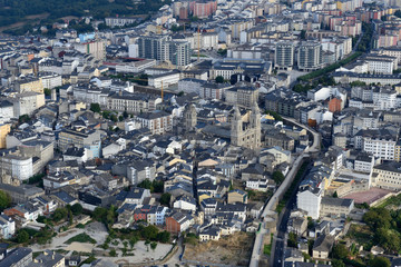 Obraz premium aerial image of the city of Lugo in Galicia