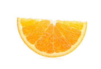 Orange  slice  on white background