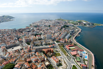 Fototapeta na wymiar Panoramic view of a coastal region in the north of Spain