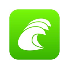 High ocean waves icon in simple style isolated on white background. Water symbol