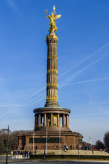 The Victory Column, a major tourist attraction in the city of Berlin