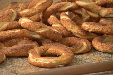 bagels with sesame seeds