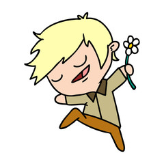 cartoon of kawaii cute boy