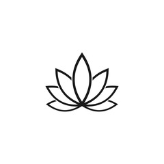 simple elegant cannabis leaf illustrations vector logo design