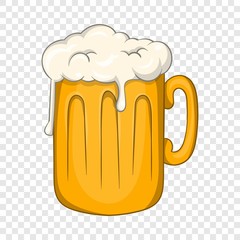 Mug with beer icon in cartoon style isolated on background for any web design 