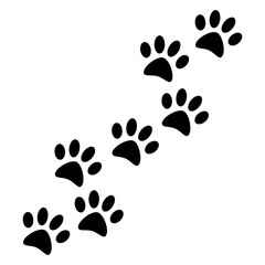 Dog or cat paw isolated on background. Vector flat design