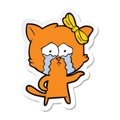sticker of a cartoon cat