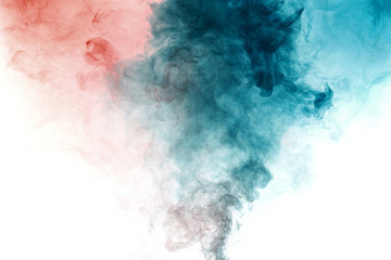 Colorful smoke on white background © Tuomas Kujansuu