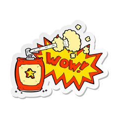 sticker of a amazing spray