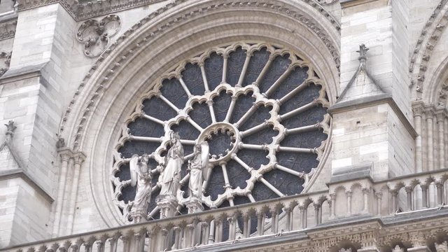  Paris notre dame de paris rosace 4k