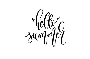 hello summer - hand lettering inscription text about happy summer time