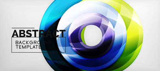Glossy circles geometric background