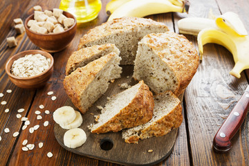 Banana cake and with oatmeal