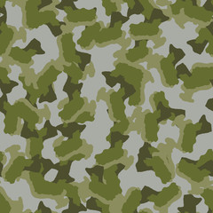 Fototapeta premium Field camouflage of various shades of green and gray colors