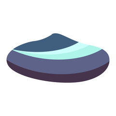 Dark blue sea shell illustration. Mollusc, ocean, decoration. Nature concept. Vector illustration can be used for topics like ocean, sea, design, decoration