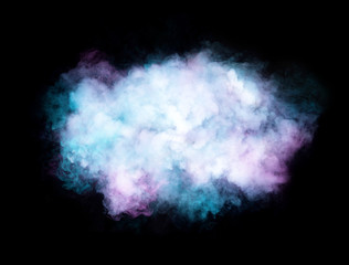 Colorful smoke on black background