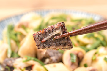 Taiwanese Food, called salty chicken, which is a kind of traditional food that meat or fowl stewed with salty and strained before serving.