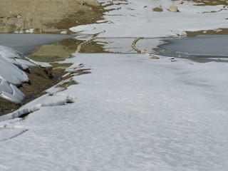 Alte Straße am Tiefental / Forggensee im Winter